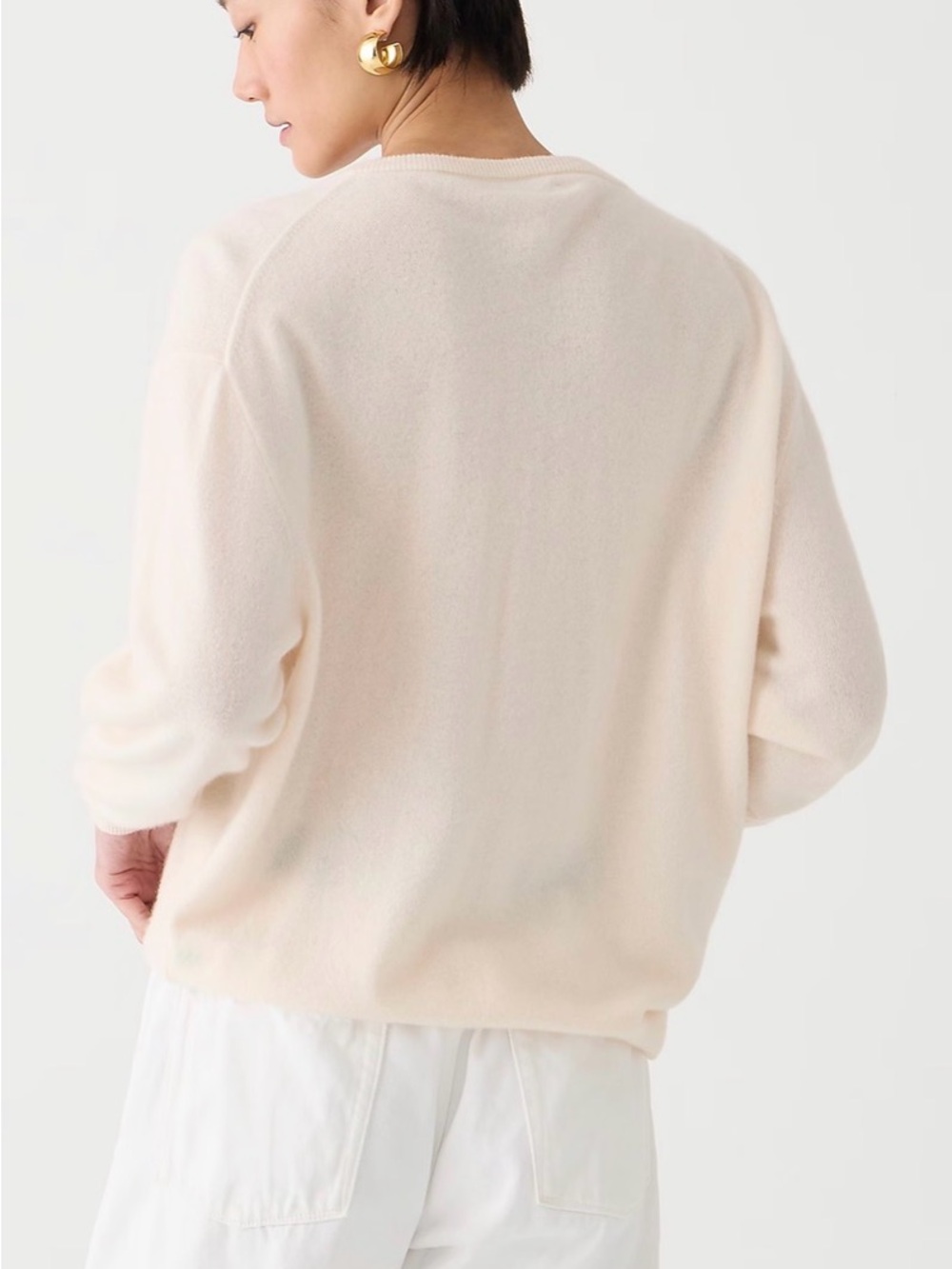 NWT J Crew Cashmere Relaxed V-Neck Sweater M - Picture 2 of 7